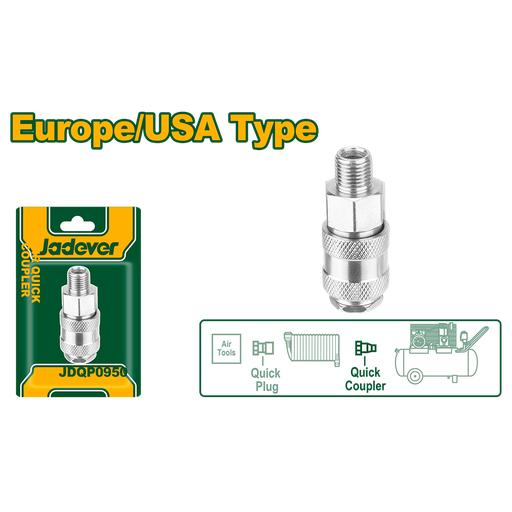 [JDQP0950] Acople Rápido Macho 1/4" Jadever