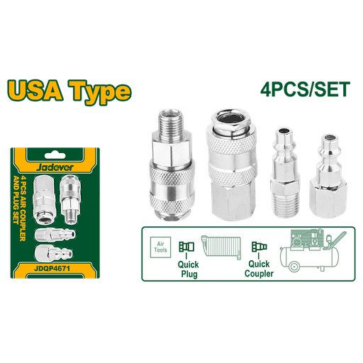 [JDQP4671] Set Acople conectores Rápidos 1/4" Jadever
