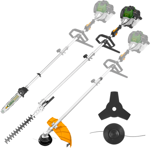 [JDGM4552] Kit cilindrados 14 kw 1 cortadora césped 1 cortador arbustos 1 cortasetos 1 sierra cadena Jadever