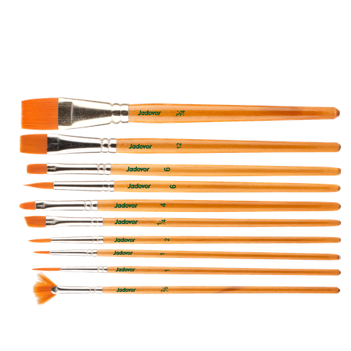[JDXA1K10] Kit pinceles 10 1 pinceles n°1 (x2) n°1/4 n°2 (x2) n°4 n°6 (x2) n°12 n°3/4 Jadever