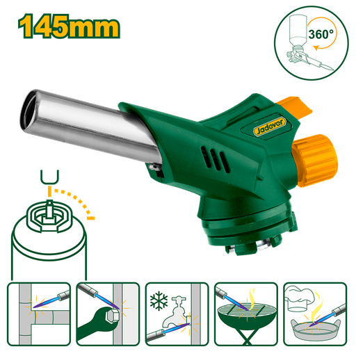 [JDFG1604] Soplete para cartucho de gas 145mm orientación múltiple magiclick Jadever