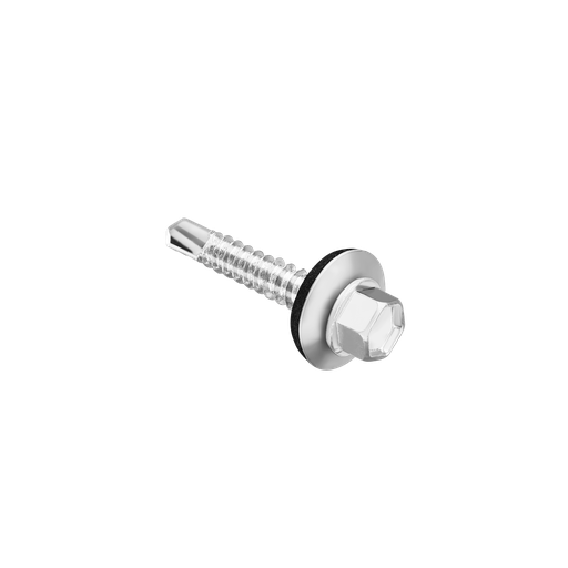 [JDXS4922] Tornillo punta mecha cabeza hexagonal #12 x 1'' (5.5 x 125mm) acero al carbono alta calidad 200 unidades / bolsa Jadever