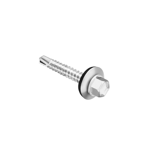 [JDXS4923] Tornillo punta mecha cabeza hexagonal #12 x 1-1/4'' (5.5 x 32mm) acero al carbono alta calidad 180 unidades / bolsa Jadever