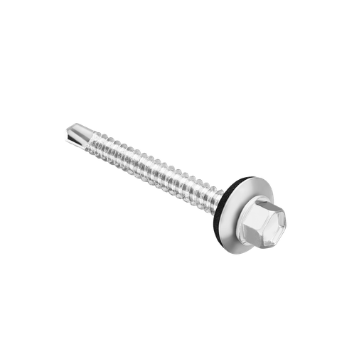 [JDXS4924] Tornillo punta mecha cabeza hexagonal #12 x 1-1/2'' (5.5 x 38mm) acero al carbono alta calidad 150 unidades / bolsa Jadever