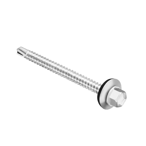 [JDXS4925] Tornillo punta mecha cabeza hexagonal #12 x 2'' (5.5 x 50mm) acero al carbono alta calidad 120 unidades / bolsa Jadever
