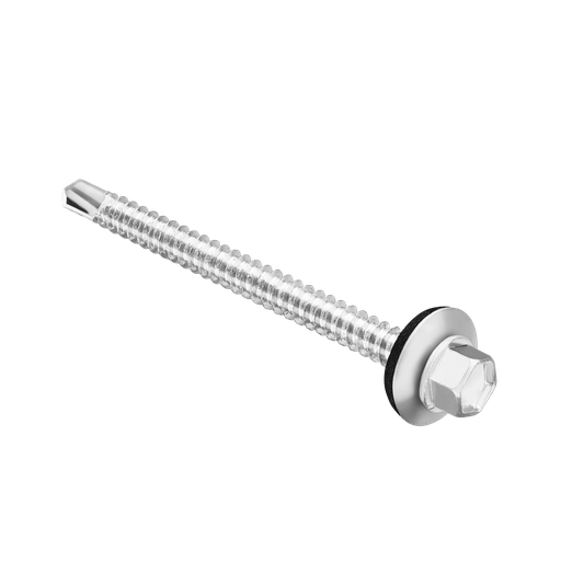 [JDXS4926] Tornillo punta mecha cabeza hexagonal #12 x 2-1/2'' (5.5 x 63mm) acero al carbono alta calidad 100 unidades / bolsa Jadever