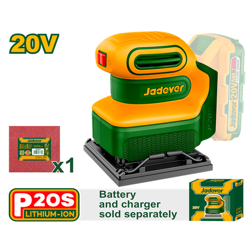 [JDRAP5010] Lijadora Orbital inalámbrica 20V Jadever