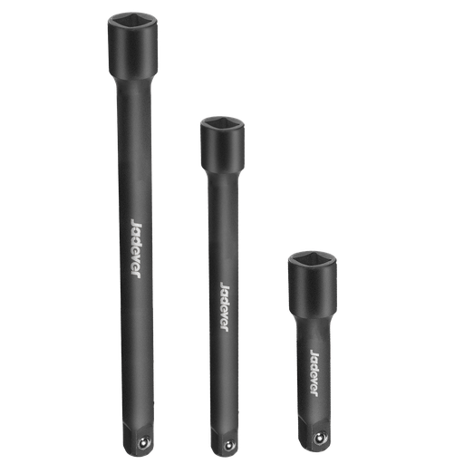 [JDMS7403] Kit barras extensión impacto 1/2'' incluye 1 barra 3'' + 1 barra 6'' + 1 barra 8'' acero 50bv30 (cr-v) + trat. térmico Jadever