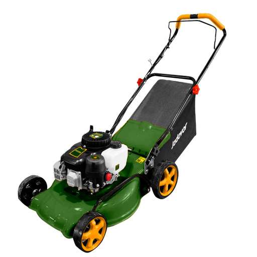 [JDGM3A18] Cortacésped gasolina 141 cc 25 kw (3.5hp) 2600 rpm empuje manual descarga lateral motor 4 tiempos altura corte 25 70mm ancho corte (18'') bolsa recolec. Jadever