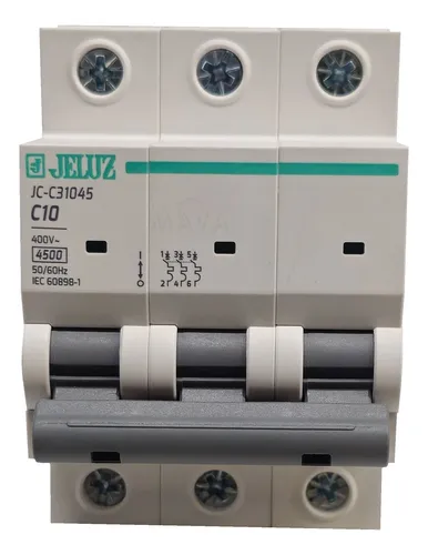 [C31045] Térmica Tripolar 10A Curva C 4.5KA JELUZ