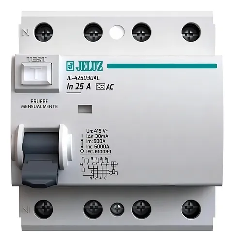 [JL425030AC] DISYUNTOR TETRAPOLAR 25A 30MA AC JELUZ