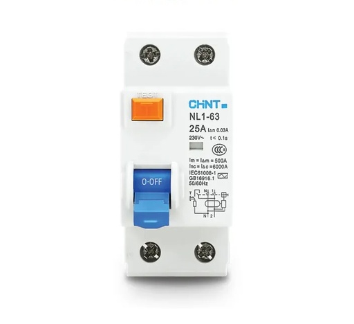 [NL1-63 G 2P 40A 30mA A 6kA] DISYUNTOR BIPOLAR SUPERINMUNIZADO 40A 30mA 6kA Clase A CHINT