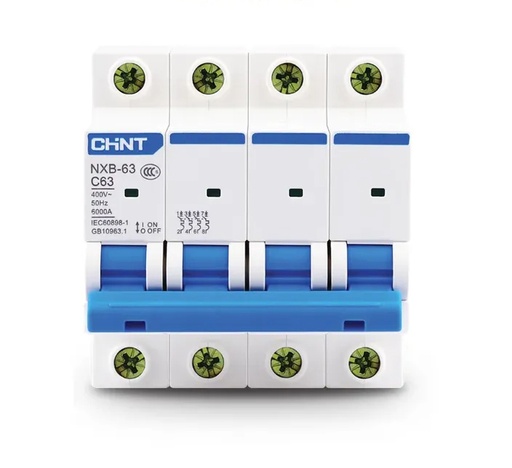 [NXB-63 4P C50  6KA] Termica Tetrapolar 50A 6kA Curva C CHINT