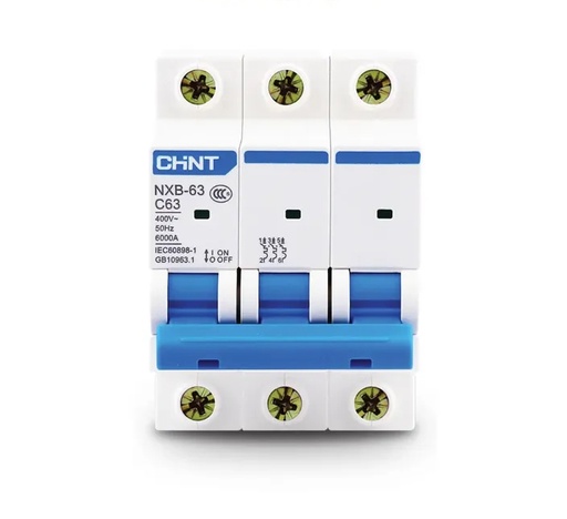 [NXB-63 3P C63 6kA] Termica Tripolar 63A 6kA Curva C CHINT