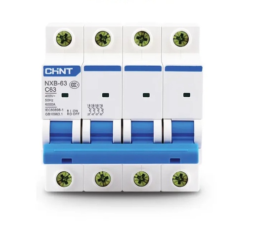 [NXB-63 4P C63 6kA] Termica Tetrapolar 63A 6kA Curva C CHINT