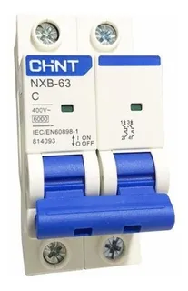 [NB1-63DC 2P C16A DC500V 6KA] Int. Termomagnético CHINT NB1-63DC 500VCC, In:16A, Icn:6kA, Curva C, 2-polos