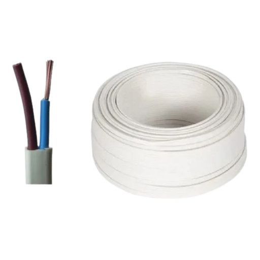 [KL23322] Cable vaina chata 3x1 blanco rollo 100m Kalop