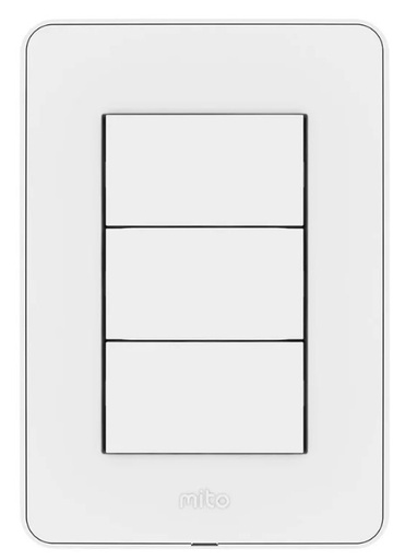 [JL3002/2] Tapa bastidor Mito 3 módulos blanco/blanco - Jeluz