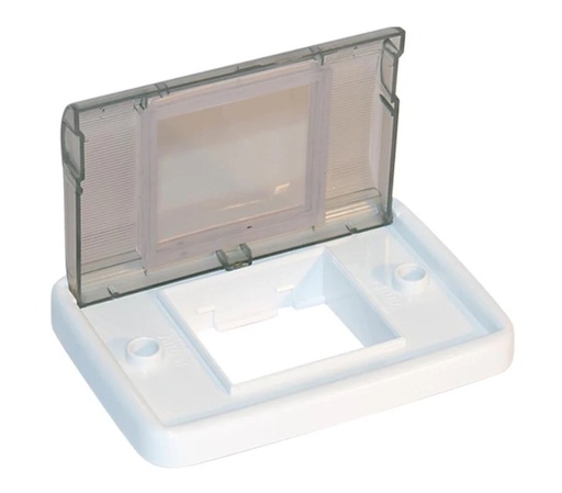 [JL40002] Tapa bastidor estanca tapa transparente 2 módulos - Jeluz