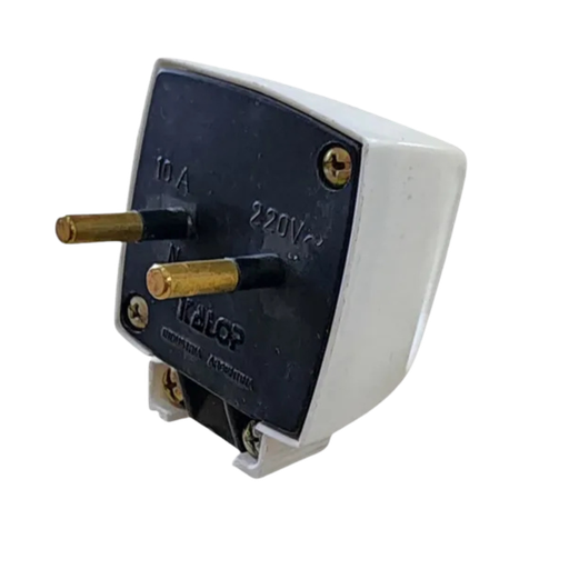 [KD44600] FICHA DOMICILIARIA ALTO CONSUMO 10A MACHO  PERNO REDONDOS - KALOP