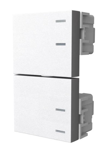 [JL60454] Módulo Platinum 2 medios teclones (1 int. simple + 1 int. comb.) blanco - Jeluz