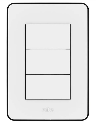 [JL3002/13] Tapa Bastidor Mito 3 módulos blanco/negro _ Jeluz