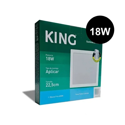 [KCFP-18W-CW] Plafón embutir cuadrado 18w frío King
