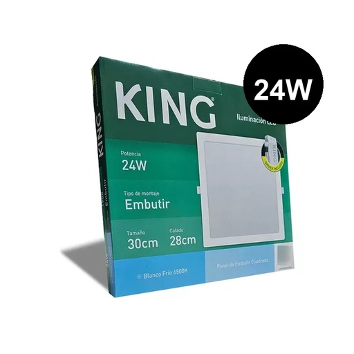 [KCPP-24W-CW] Plafón aplicar cuadrado 24w frío King