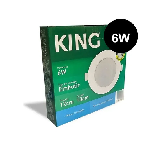 [KRFP-6W-CW] Plafón embutir redondo 6w frío King