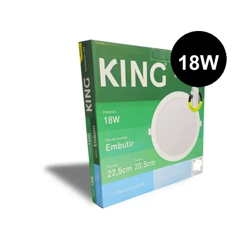 [KRFP-18W-CW] Plafón embutir redondo 18w frío King