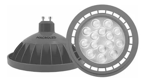 [ES111-15-WW] AR111 Eco 15w cálido dimerizable 25° gris GU10 Macroled  