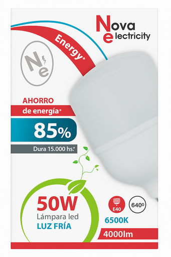 [NL-A504065B] Bulbón 50w frío E40 Nova 