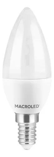 [C37-6-E14-WW] Lámpara Vela 6W cálido E14 Macroled
