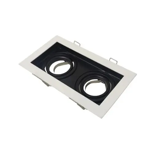 [AED-X2-MB] ARTEFACTO MACROLED EMBUTIR X2 DICRO MARCO BLANCO