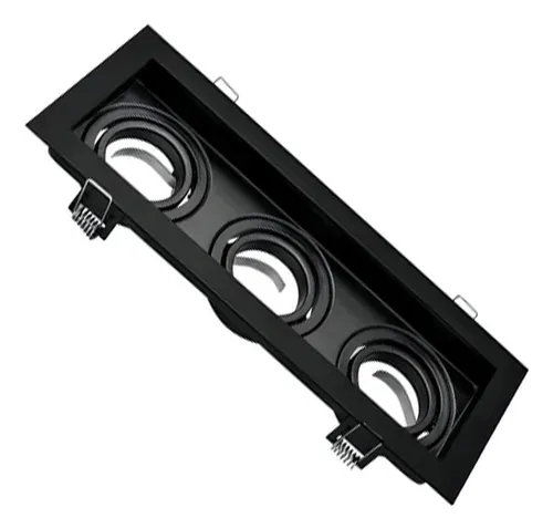 [AED-X3-MN] ARTEFACTO MACROLED EMBUTIR X3 DICRO MARCO NEGRO