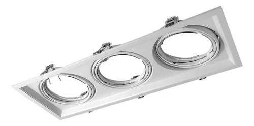 [AECAR-X3-MB] CARDANICO AR111 MACROLED DE EMBUTIR X3 MARCO BLANCO