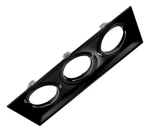 [AECAR-X3-MN] CARDANICO AR111 MACROLED DE EMBUTIR X3 MARCO NEGRO