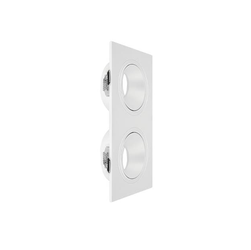 [AECAD-X2-B-PC] ARTEFACTO DE EMBUTIR CUADRADO ANTIDESLUMBRANTE DICRO X2 MOVIL PC BLANCO