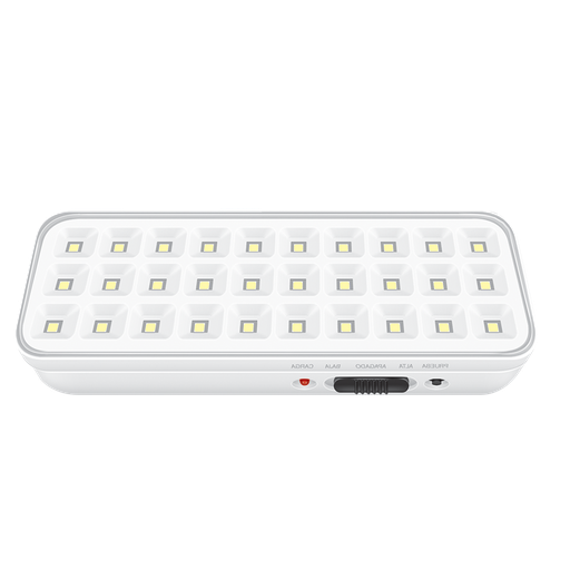 [EML-30] LUZ DE EMERGENCIA 30 LEDS SMD AC100-240V 50-60HZ 8 HORAS BLANCO FRIO 6500K