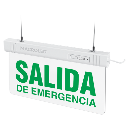 [CSL-EMERGENCIA] Cartel de Salida de Emergencia Luminoso -Salida de Emergencia- Macroled