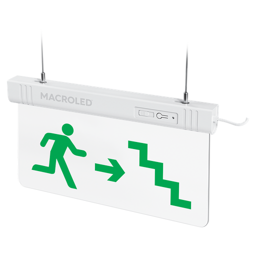 [CSL-ESCALERA] Cartel de Salida de Emergencia Luminoso -Hombre Escalera- Macroled