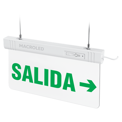 [CSL-SAL-DER] Cartel de Salida de Emergencia Luminoso -Salida Derecha- Macroled