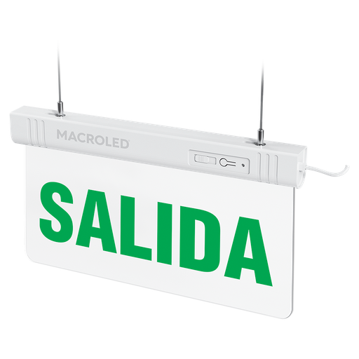 [CSL-SALIDA] Cartel de Salida de Emergencia Luminoso -Salida- Macroled