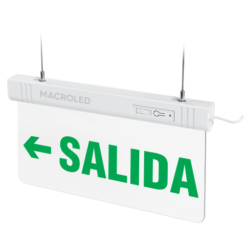 [CSL-SAL-IZQ] Cartel de Salida de Emergencia Luminoso -Salida Izquierda- Macroled