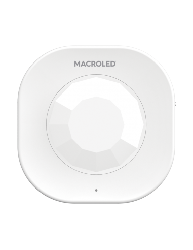 [SMSTB-360-5M-BL] SENSOR DE MOV SMART TECHO BLANCO MACROLED, 5M DE ALCANCE, 360º, BATERIA RECARGABLE X USB