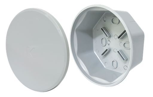 [KD02306] Caja de aplicar pvc octogonal grande con tapa gris - Kalop