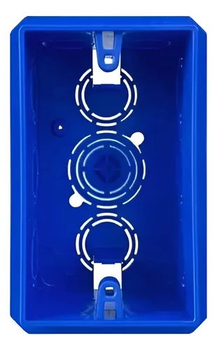 [KD02100A] CAJA EMBUTIR RECTANGULAR PVC AZUL KALOP