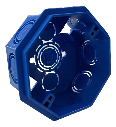 [KD02104A] CAJA EMBUTIR OCTOGONAL CHICA PVC AZUL KALOP
