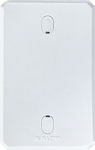 [KD02120] Tapa ciega pvc rectangular blanca - Kalop
