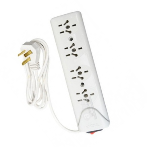 [KD50405] ZAPATILLA 4 TOMAS BIN C/CABLE 5 MTS BLANCO - KALOP